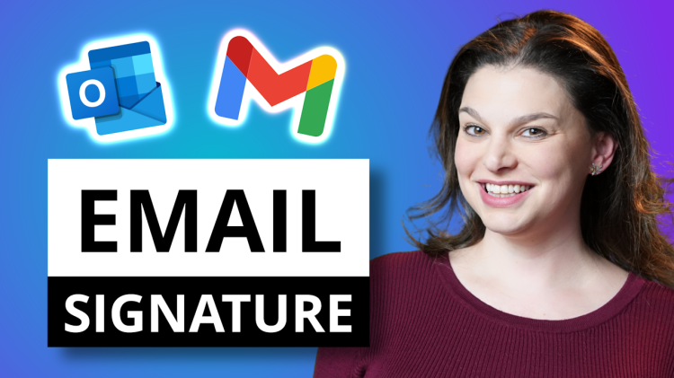 Make Outlook & Gmail Signature using Canva